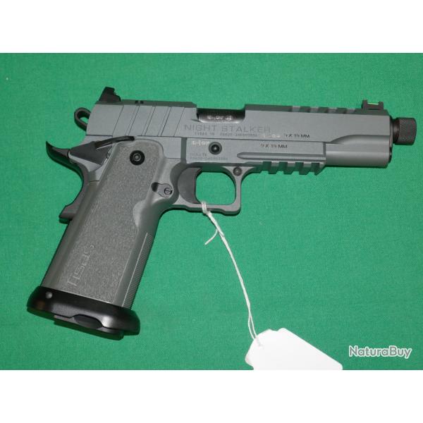 Pistolet TISAS 2011 DS 9X19mm NIGHT STALKER canon filet� et Optic Ready