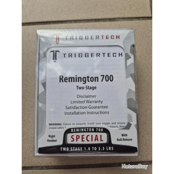D�tente Triggertech Special Pro noire � bossette avec "bolt release" pour Remington 700
