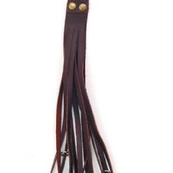 DESTOCKAGE - PORTE OISEAUX CUIR 12 BRINS 20CM