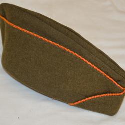 CALOT AMERICAIN S/OFFICIER- TROUPE-US WINTER ORDNANCE CORPS GARRISON CAP-2&deg; WW