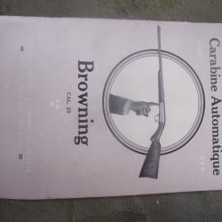 mode d'e'mpoloi d'une carabine Browning SA 22 court