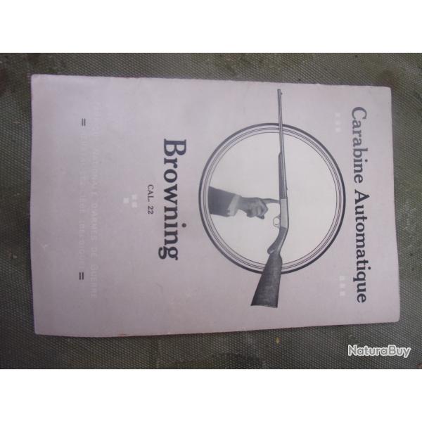 mode d'e'mpoloi d'une carabine Browning SA 22 court