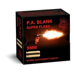GECO 9 mm PISTOLET &agrave; BLANC SUPER FLASH PAR 25