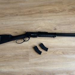 Carabine &agrave; levier sous garde DERYA TM22 LA cal.22lr canon 51 cm filet&eacute; 1/2*28 - 2 chargeurs