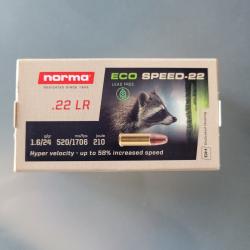 MUNITIONS NORMA ECO SPEED-22 LR SANS PLOMB