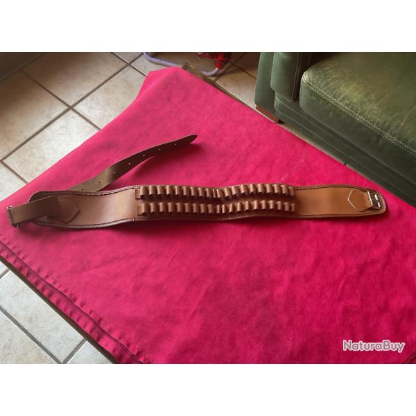 Cartouchi�re en cuir et vinyl de marque argo pour calibre 410, pas de prix de r�serve