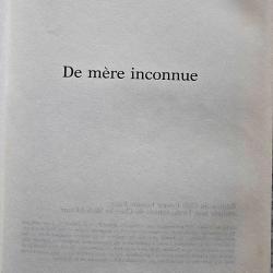 De m&egrave;re inconnue - Charles Briand