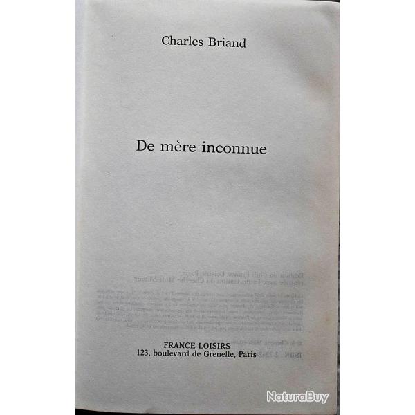De m�re inconnue - Charles Briand