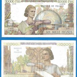 France 10000 Francs 1955 7 Avril Genie Francais Billet