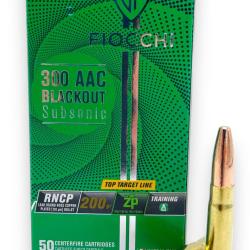 FIOCCHI cal.300 AAC Blackout FMCP Subsonic 200 grains x50