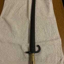 Ba&iuml;onnette fran&ccedil;aise Gravure &laquo;&nbsp;Manufacture Imp&eacute;riale de Ch&acirc;tillon mai 1870