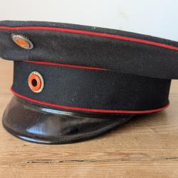 Schirmmutze casquette allemande ww1 noire