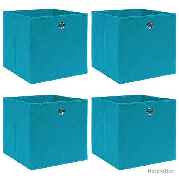 Bo�tes de rangement 4 pcs Bleu azur� 32x32x32 cm Tissu