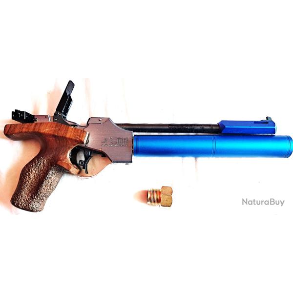Pistolet de match � 10m SAM K9 ambidextre PCP � air comprim� 200 bars calibre 4.5mm diabolo