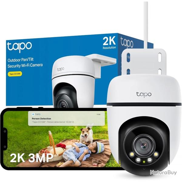 Cam�ra de Surveillance C510W 2K Vision Nocturne Ext�rieur 360�HD MicroSD  Ext�rieure �tanche IP65
