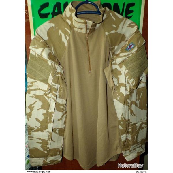 CHEMISE DE COMBAT U-BAS CAM SABLE DE L'ARMEE ANGLAISE , TAILLE MEDIUM , UNDER BODY ARMOUR COMBAT SHI