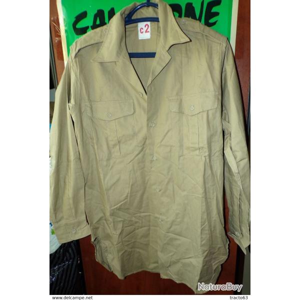 CHEMISE MILITAIRE DE L'ARMEE FRANCAISE ,Taille 2 C SOIT M EN CIVIL,NEUF AVEC MANCHES MI-LONGUES,PERI