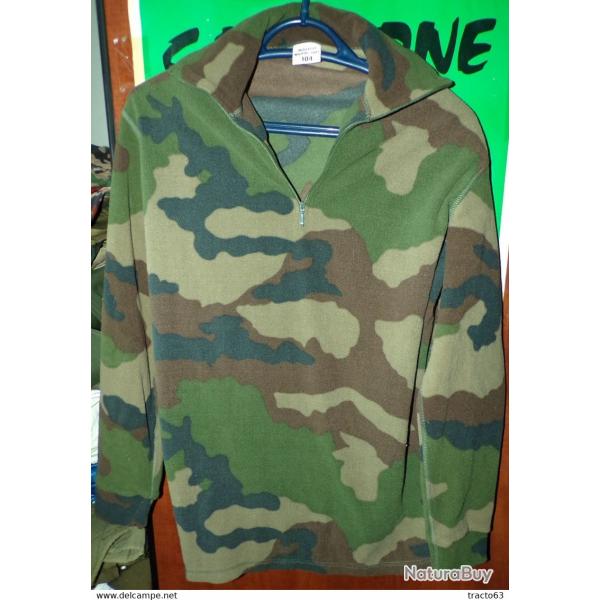 CHEMISE POLAIRE F1 MILITAIRE DE L'ARMEE FRANCAISE ,Taille 104 SOIT L EN CIVIL,NEUF AVEC MANCHES LONG