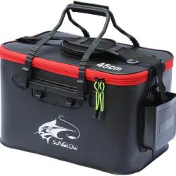 Sac de P&ecirc;che EVA 30L Seau poisson Multifonction Pliable Bo&icirc;te R&eacute;servoir Eau Imperm&eacute;able Bleu Fonc&eacute;
