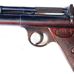 Collector- Vintage ! Pistolet WEBLEY & SCOTT mod&egrave;le SENIOR &agrave; air comprim&eacute; calibre 5.5mm diabolo