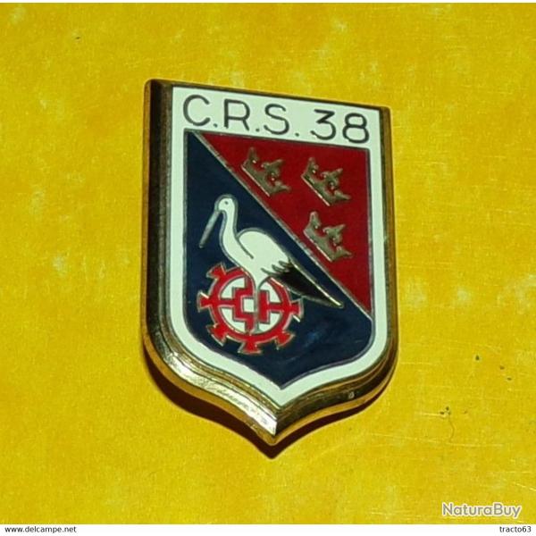 COMPAGNIE REPUBLICAINE DE SECURITE N� 38, FABRICANT DELSART SENS , HOMOLOGATION SANS ,BON ETAT VOIR