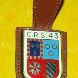 COMPAGNIE REPUBLICAINE DE SECURITE N&deg; 43, FABRICANT DRAGO PARIS , HOMOLOGATION SANS ,BON ETAT VOIR P