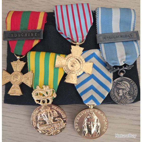 Lot m�dailles militaires France - R�sistance + Indochine - Ensemble ancien combattant