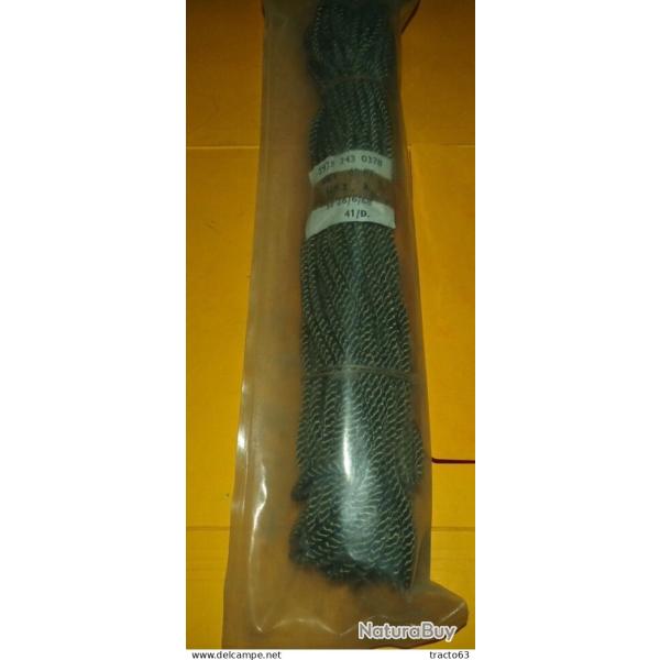 CORDAGE POUR TENTE OU POUR MAT D'ANTENNE , LONGUEUR 60 PIEDS SOIT 18 METRES , AVEC MOUSQUETON  , ETA