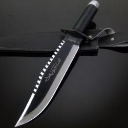 'Rambo II' Couteau de luxe s 40cm avec &eacute;tui en cuir  outils de survie TR&Egrave;S ROBUSTE  1H53p8y3