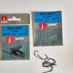 Lot de 30 hame&ccedil;ons truite National 9335 VMC, taille 2