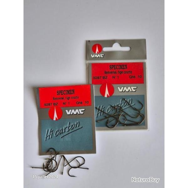 Lot de 20 hame�ons � anneaux carnassier 9287/1  taille 1 VMC