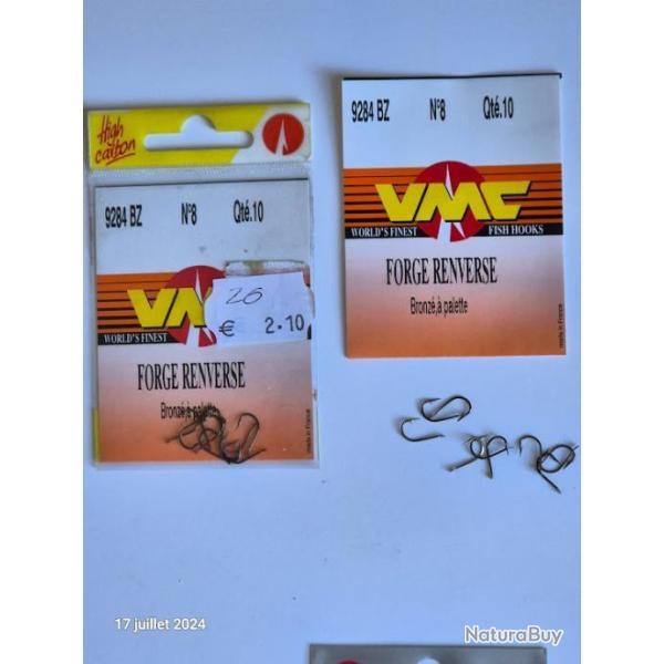 Lot de 20 hame�ons � palette carnassier 9284/8   taille 8 VMC