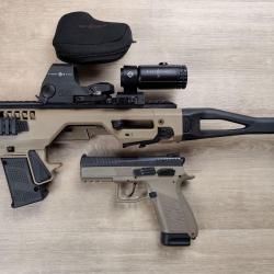 Pistolet CZ P-07 + Kit RONI 4 + Point rouge et Magnifier x3 - Mallette, 2 chargeurs (Occasion)