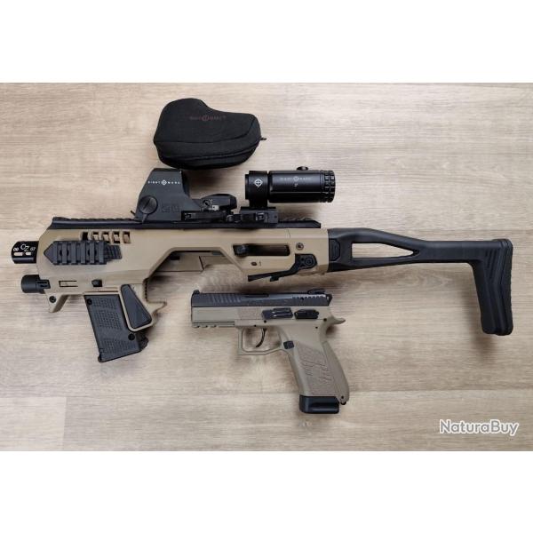 Pistolet CZ P-07 + Kit RONI 4 + Point rouge et Magnifier x3 - Mallette, 2 chargeurs (Occasion)