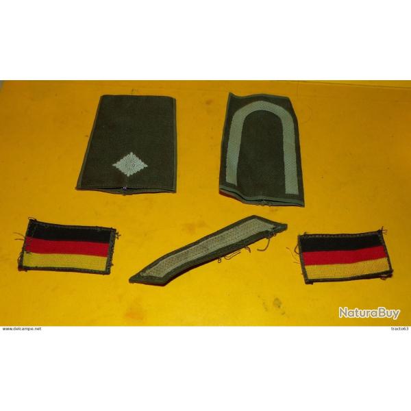 DIVERS TISSUS DE L'ARMEE ALLEMANDE BUNDESWHER , MODELE ANCIEN , OBSOLETE POUR COLLECTION�,BON ETAT V