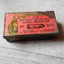 Boite de 50 cartouches calibre 320. RWS. Rare &agrave; saisir