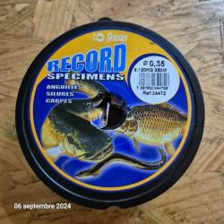 Fil de p&ecirc;che nylon record specimens 0.35 /  250m , 8.12 kg. pour carnassiers.