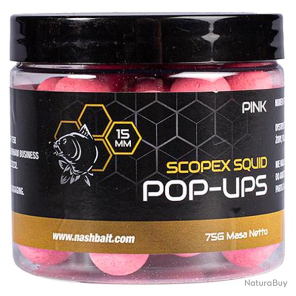 BOUILLETTES FLOTTANTES NASH SCOPEX SQUID POP UPS 15MM 75G PINK