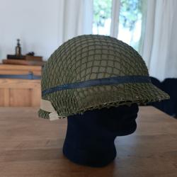 Casque type US WW2 avec filet