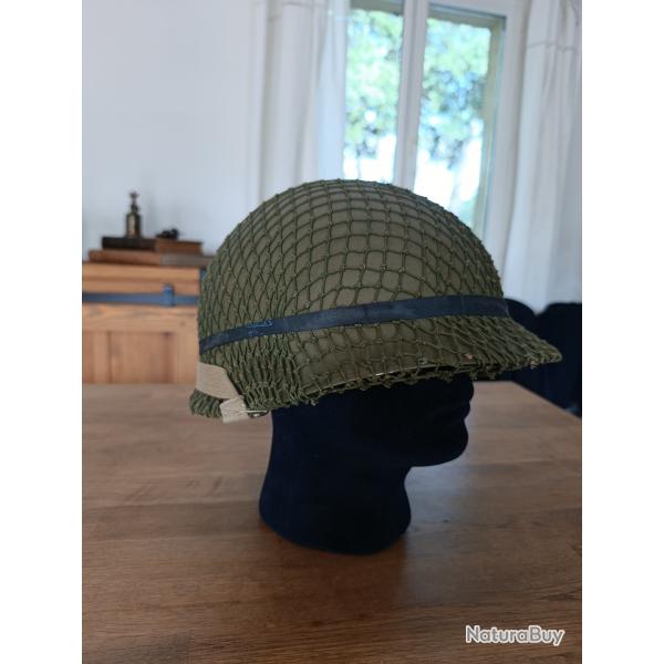 Casque type US WW2 avec filet