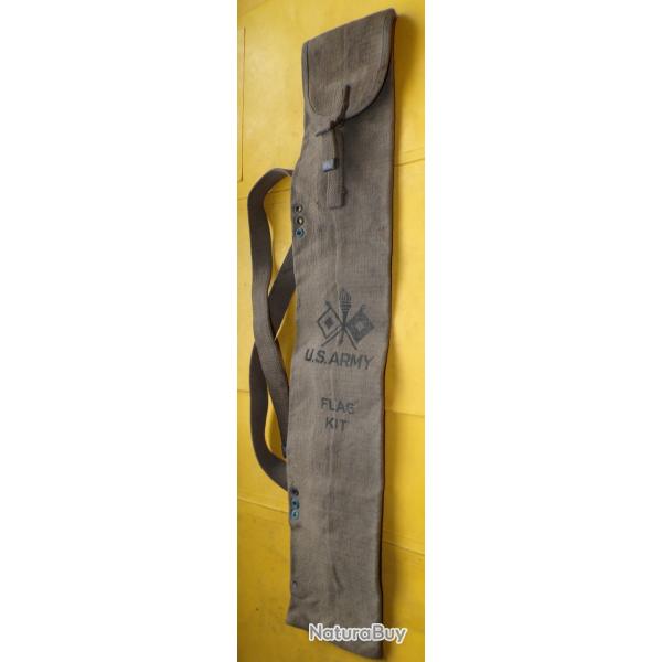 ARMEE AMERICAINE U.S : FLAG KIT,ETUI EN TOILE POUR LE CORPS DES SIGNAUX DE L'ARMEE AMERICAINE , DIME