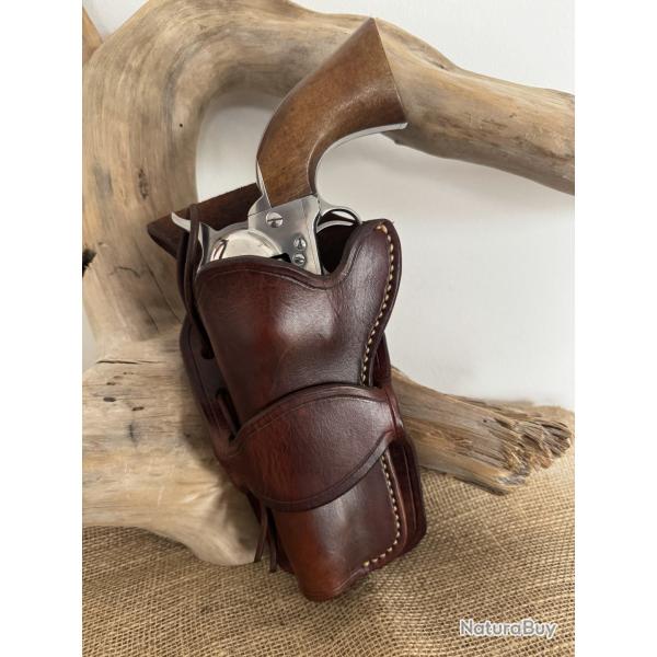 Holster en cuir pour revolvers de type Colt SAA 1873 ou r�plique 4''3/4. Gaucher N�10