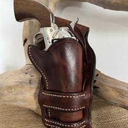 Holster Crossdraw en cuir pour revolvers de type Colt SAA 1873 ou r&eacute;plique 4''3/4. Droitier N&deg;13