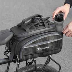 Sac Porte-Bagages V&eacute;lo 31L Rigide EVA Sacoche Arri&egrave;re &Eacute;tanche Transport VTT Voyage R&eacute;flecteur