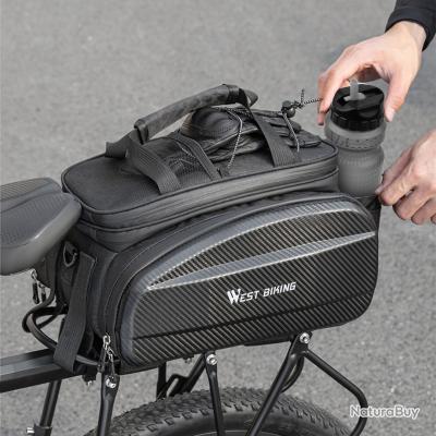 sac coffre porte bagage vÃ©lo Sac Porte-Bagages Arrière Vélo 10L Sacoche Coffre Avec Bandoulière Et  Réfléchissant