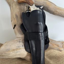 Holster en cuir pour revolvers de type Remington 1858 avec canon 8''. Droitier N&deg;18