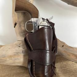 Holster Crossdraw en cuir pour revolvers de type Colt SAA 1873 ou r&eacute;plique 4''3/4. Droitier N&deg;22