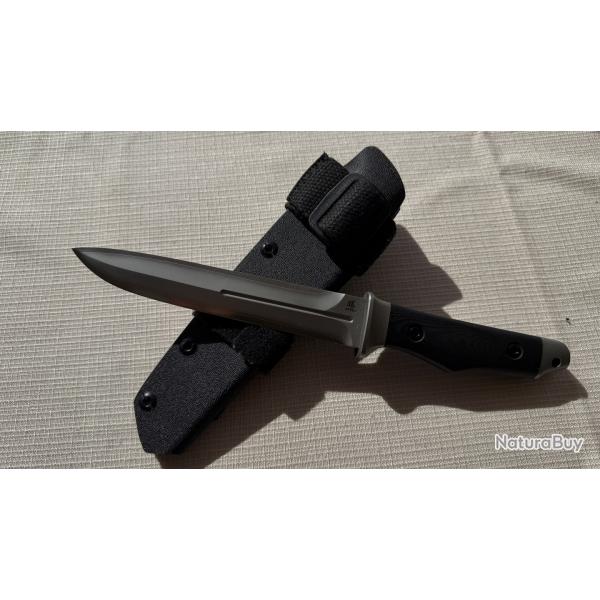 KATSU FB04, SLD-MAGIC Steel Small Fixed Blade Knife, Kydex Sheath, Sakura Blade Nemoto Design