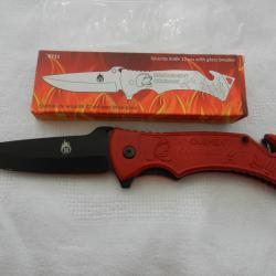 Couteau de poche tactique de pompier d'intervention d&eacute;vouement courage