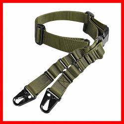 Sangle de Fusil 2 Points R&eacute;glable - Couleur vert arm&eacute;e (Port gratuit)